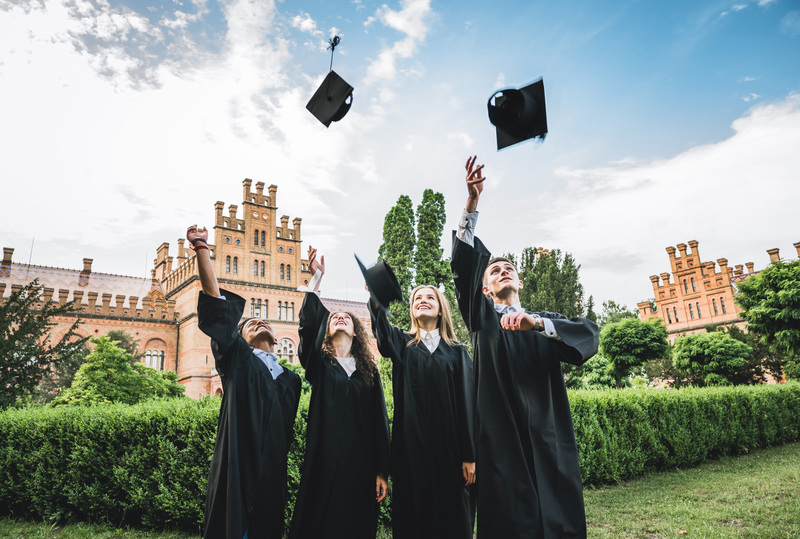 university students graduating 